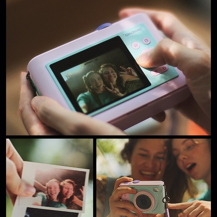 Fotografía de primera vez, cámara de transmisión WIFI, cámara de mini película directamente para fotos en color, regalos de cumpleaños, vacaciones