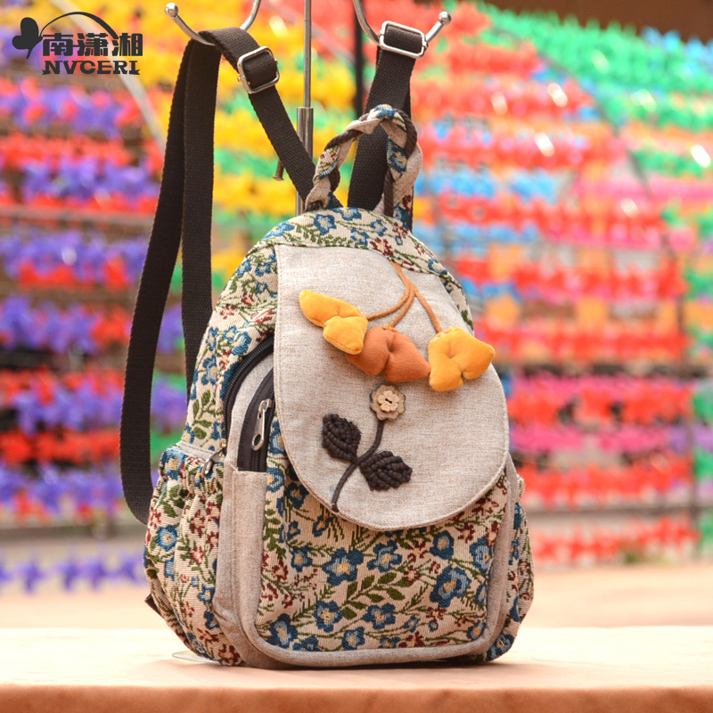 Scenic spot bag lightweight casual travel bag designer bag artistic retro ancient town bag women's bag backpack women
