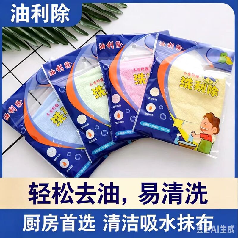 oil-free wood fiber dishwashing towel oil-free towel oil-free cloth thickened absorbent
