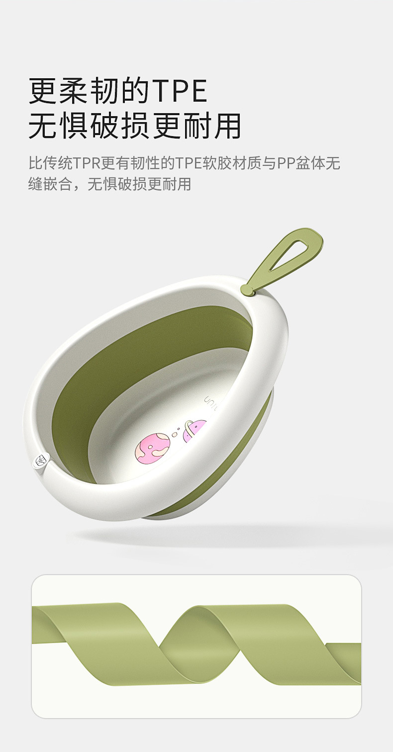 宝宝加厚家用三角折叠脸盆婴儿便携式洗脸盆厂家直销