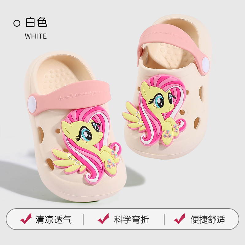 My Little Pony Princess Baby Girl Sandals for Outerwear Soft Sole Cute Baby DIY Croc Shoes 2025 Girls Summer New Style