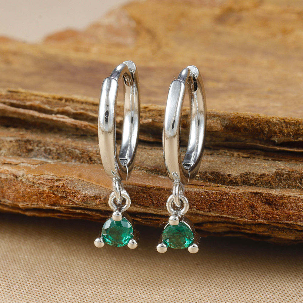 1 Par Elegante Geométrico Gotitas De Agua Enchapado Cobre Circón Pendientes De Gota Aretes display picture 15