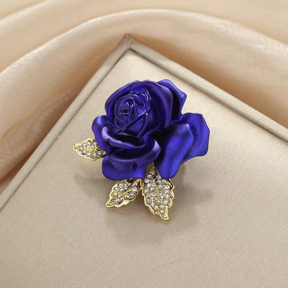 Elegante Rote Rosen Brosche Für Damen Schmuck Für Sakko Pullover_voghion.com