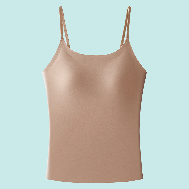 胸パッド付き女性用下着、ブラジャー不要、インナー、ボトムス、チューブトップ、夏用薄手美背中ベスト|undefined