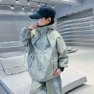 男童春秋户外运动外套2024新款中大儿童男孩秋季痞帅工装夹克潮牌