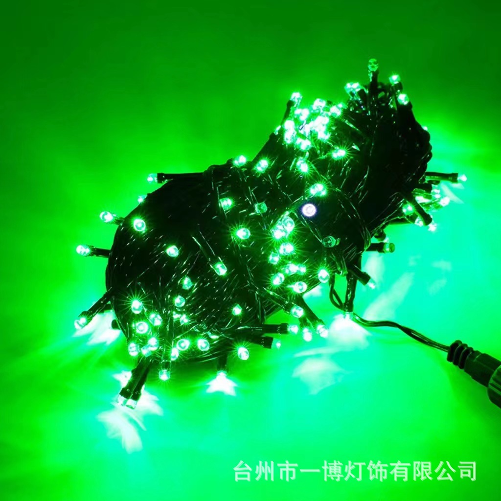 Cadena de luz LED línea negro macho y hembra conexión cielo estrellado vacaciones decoración la boda Navidad al aire libre