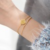 Brand golden ankle bracelet stainless steel, simple and elegant design