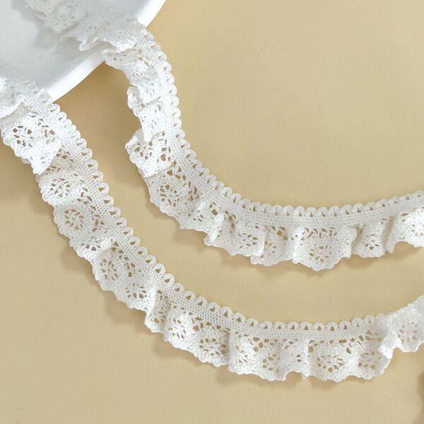 2.3cm elastic pleated lace thread elastic lace manufacturer…