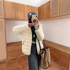 2025秋冬季新款排骨轻薄羽绒服女宽松简约时尚短款90白鸭绒外套潮