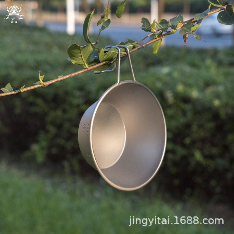 Kang titanio puro platos de titanio platos de titanio platos de platos de titanio al aire libre portátiles tazas de montaña platos de picnic equipos de picnic 300ml