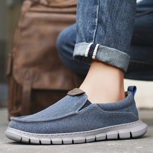 【Factory Direct Sale】Cross-border Large Size Men's Canvas Shoes Lightweight Casual One-Piece Old Beijing Cloth Shoes Wide Width 47