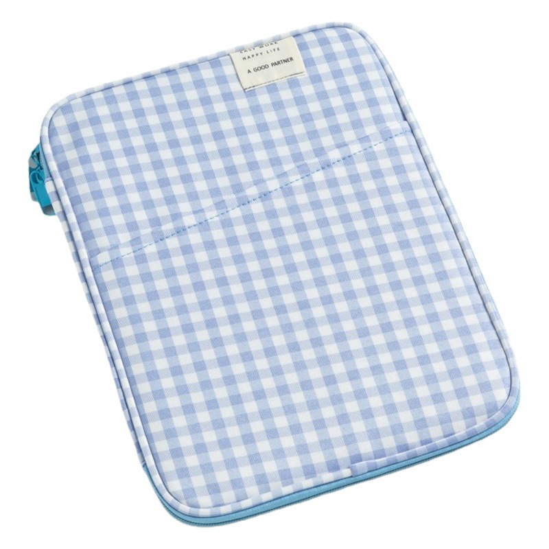 New Cross-Border Korean Plaid iPad Computer Bag 13inch Apple Laptop Sleeve Portable Tablet Bag in Stock