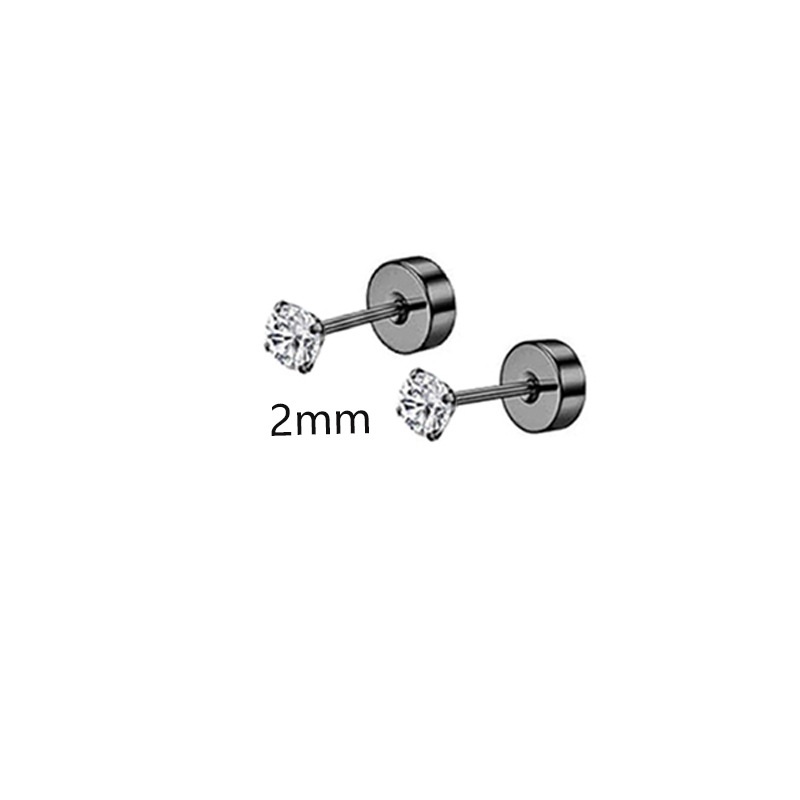 Orecchini piercing in acciaio inossidabile all'ingrosso da 2-5 mm, a quattro punte, in zircone, per naso e labbro, gioielli per le orecchie_voghion.com