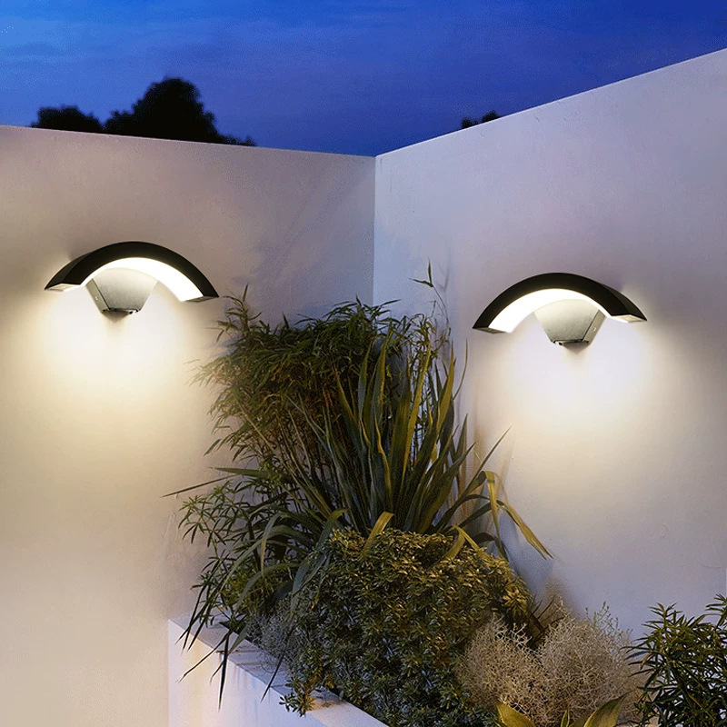 LED outdoor wall light, waterproof, suitable for balconies, patios, entrance areas, sunrooms, and walls, for home lighting