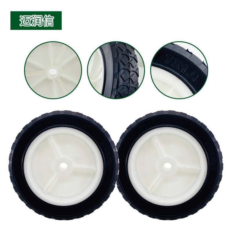 7x1.5/1.75实心半空心聚氨酯PU发泡充气真空胎轮