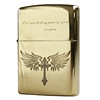 Zippo windproof kerosene lighter 204b brass carving etching angel cross