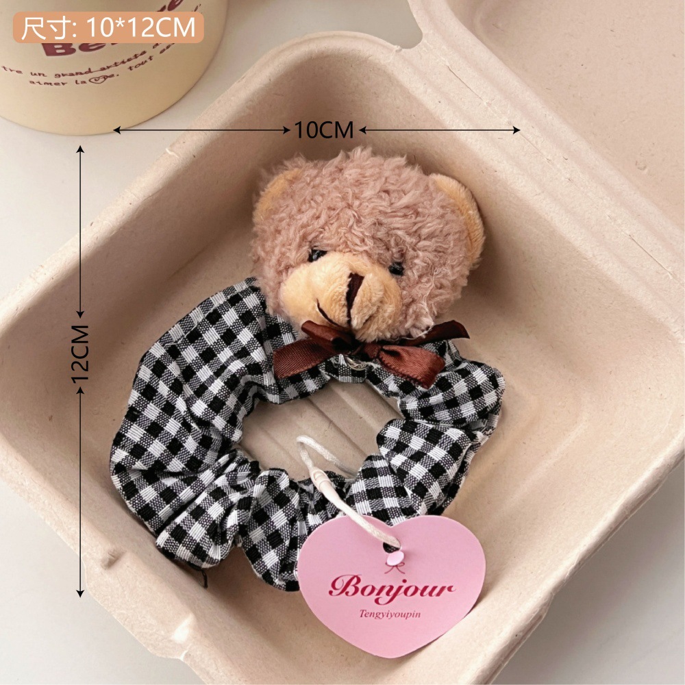 Caricatura encantadora oso de dibujos animados boca de pato clips para el cabello corazón de una niña muñeca de peluche salvaje rompiendo el cabello de mar clips para el cabello
