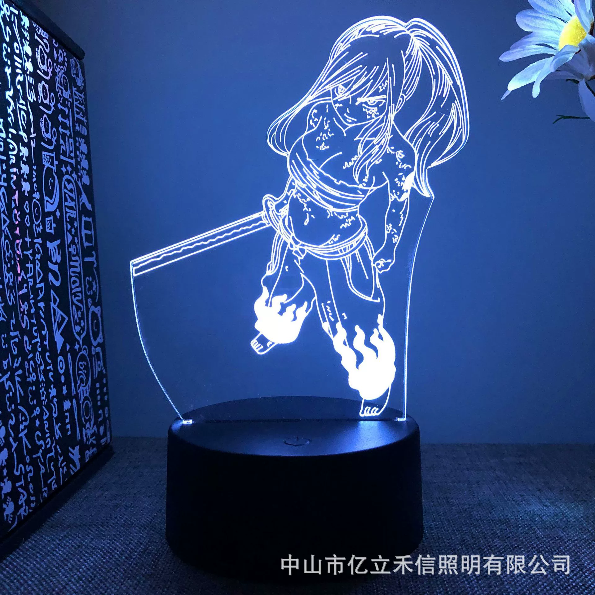 Гибридный 3D ночной светильник Fairy Tail Ailusa USB сенсорный цветной пульт ДУ LED креативная настольная лампа подарок