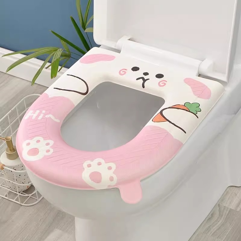 トイレシリコンクッション、オールシーズン万能、防水トイレクッション、家庭用便座クッション、便座カバー、トイレカバー|undefined
