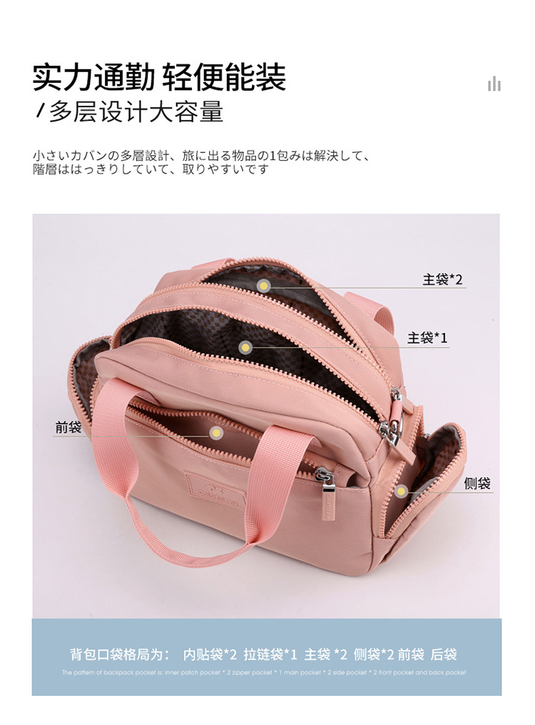 New cross-border women's bag, large-capacity waterproof crossbody bag, simple and fashionable handbag, nylon women's bag, mom bag undefined