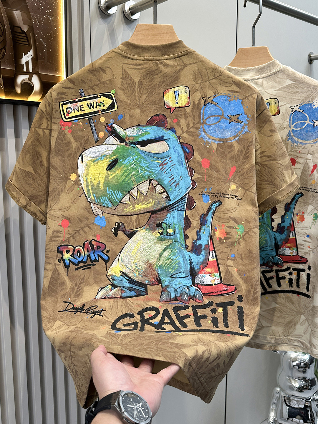 Retro cartoon short sleeve T-shirt