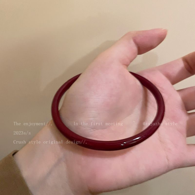 S053-pulsera color cinabrio#tamaño 406