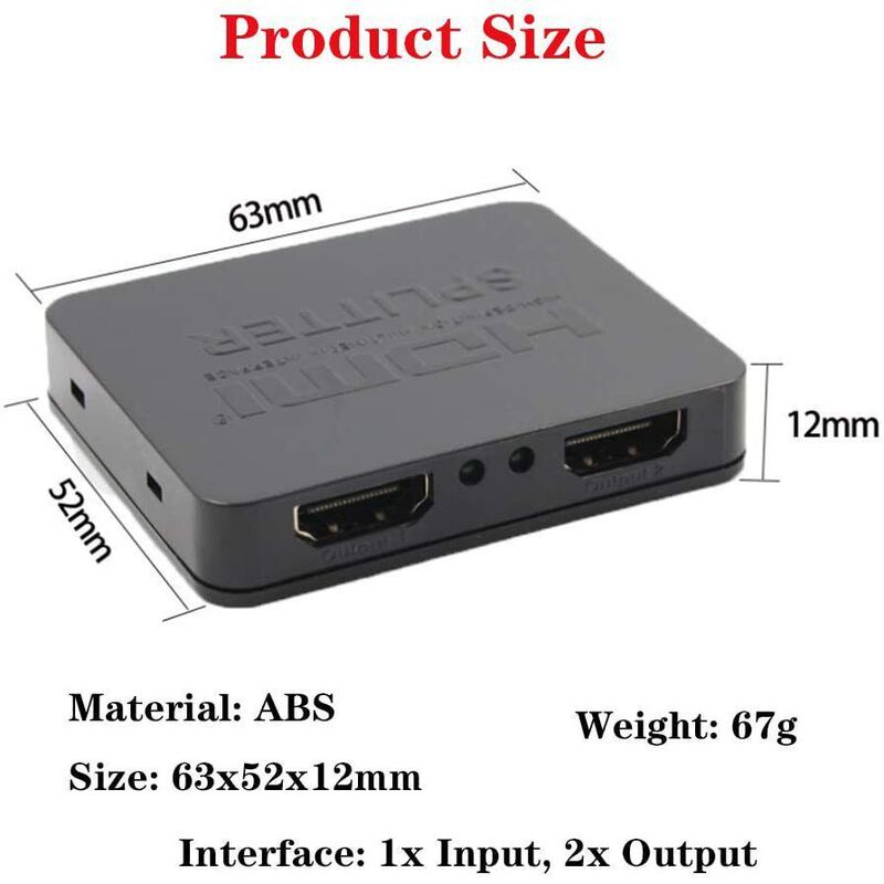 HDMI分配器一進二出一分四サポート1080P 4K * 2K 3dサポートps 4x BOX|undefined