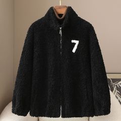 少量服饰2025秋冬季新品100%羊毛颗粒羊毛海宁女式立领羊剪绒大衣