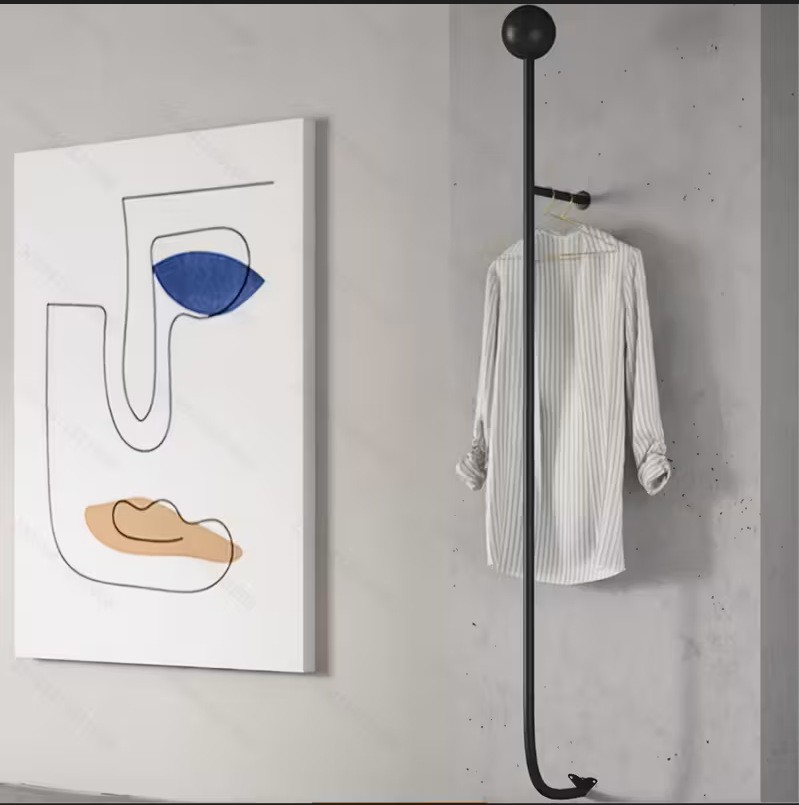 Modern Simple Storage Clothes Hanging Rod Men's and Women's Clothing Store Shelf Display Rack Bedroom Floor-Standing Clothes Hanger Folk Custom