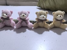 精品小泰迪熊挂件毛绒公仔新款领结小熊毛绒玩具儿童背包钥匙挂件