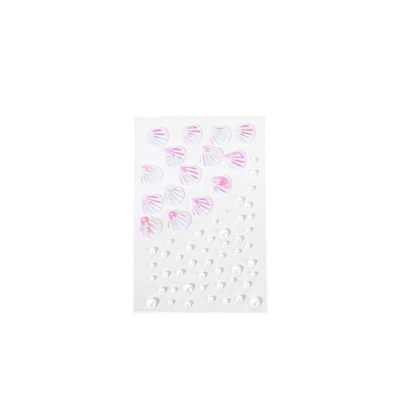 Maquillaje para niñas espectáculo de baile pegatinas para niños joyas para la cara de la niña princesa dulce pegatinas de perlas pegatinas de maquillaje