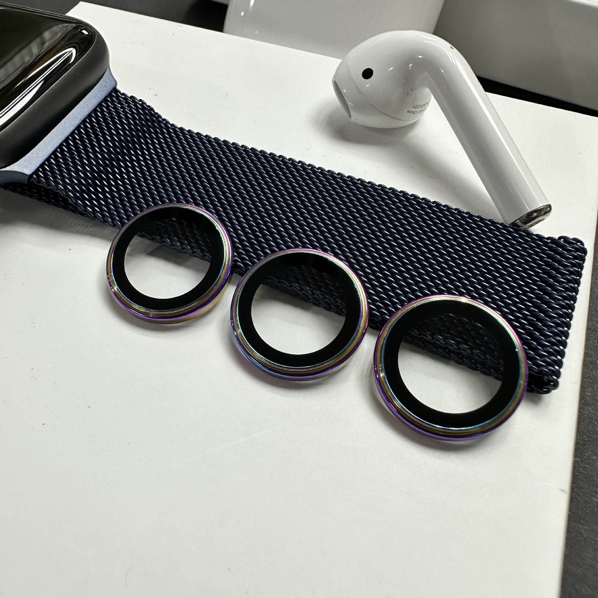 Aplicable a iPhone15 película protectora de película de lente de teléfono móvil Apple 15Pro cámara trasera película de lente de metal