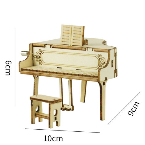 Teacher's Day assembled gift children's diy piano music box music box wooden creative handmade gift for teachers