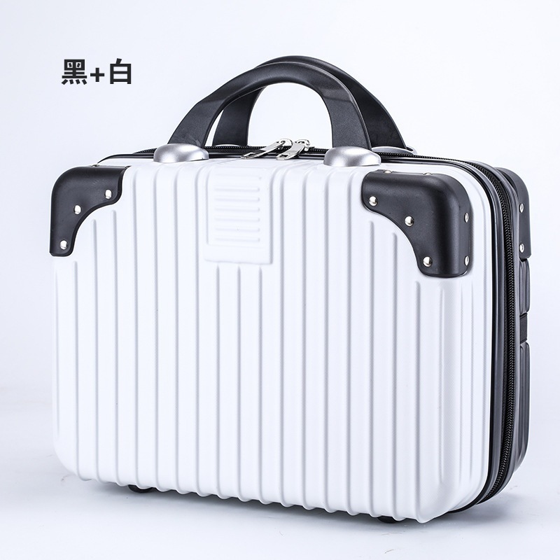 Mayorista de 7 pulgadas 14 pulgadas con patrón de logotipo maleta ABS maquillaje caja de embarque de mano bolsa de viaje maleta