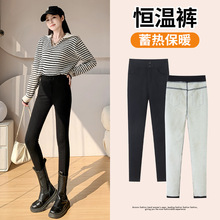 加绒加厚小黑裤鲨鱼裤女外穿无尴尬线休闲裤芭比裤修身魔术打底裤