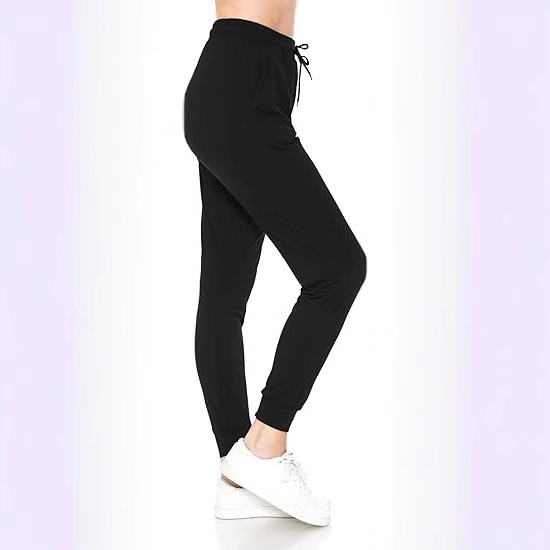 European and American Casual Women's Solid Color Loose Jogging Sports Foot Pants with Pocket, Suitable for Yoga and Exercise
