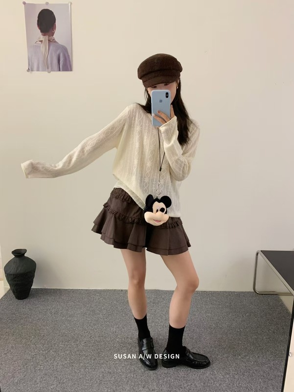 苏珊 2025秋季新款休闲百搭打底外穿针织衫女宽松套头上衣27536|undefined