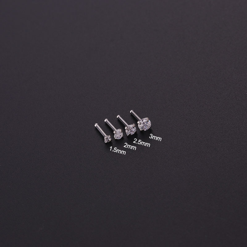 Ear Cartilage Rings & Studs Fashion Geometric 316 Stainless Steel  Inlaid Zircon Other display picture 4