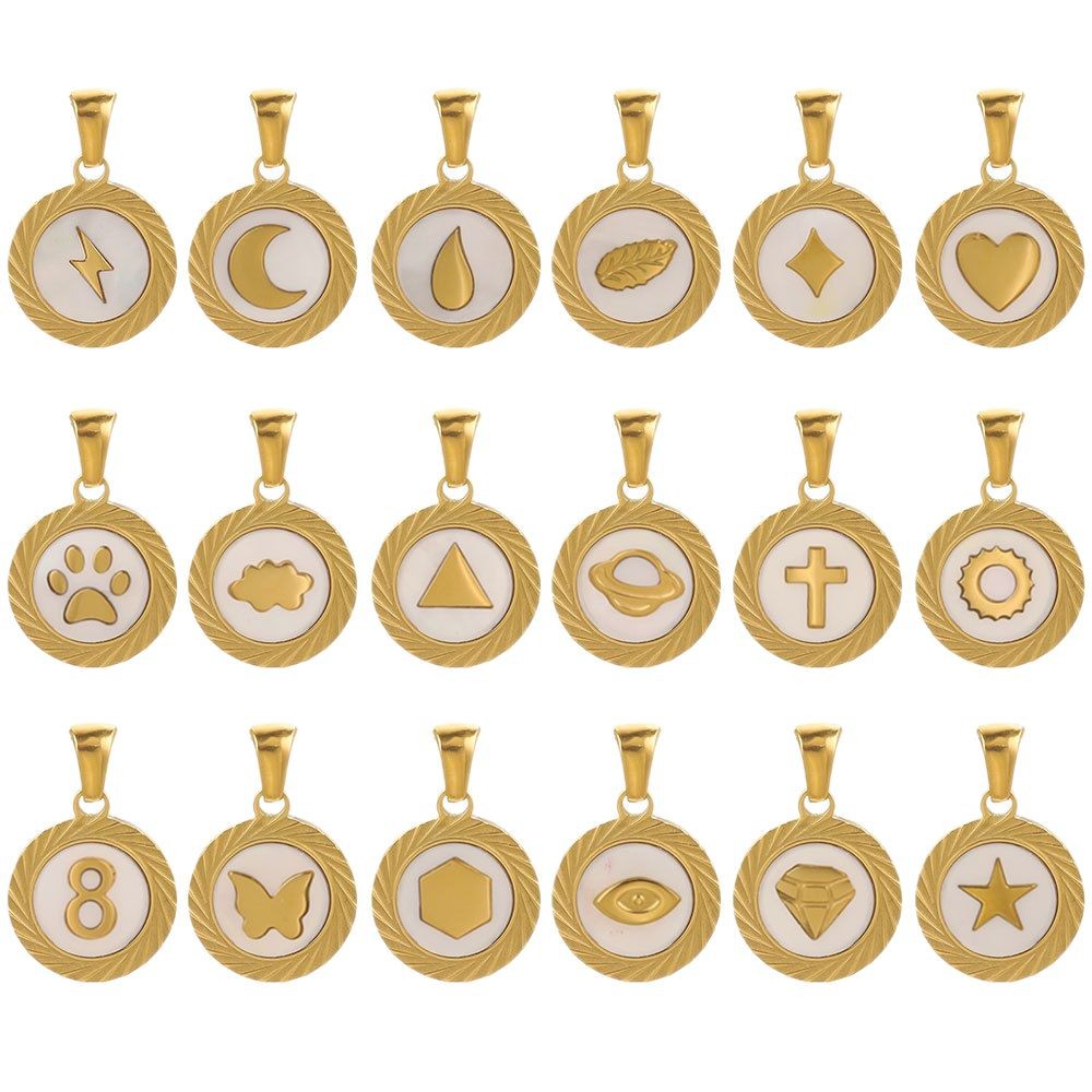 18K acero inoxidable conchas naturales multi-tipo colgante colgante DIY accesorios accesorios al por mayor