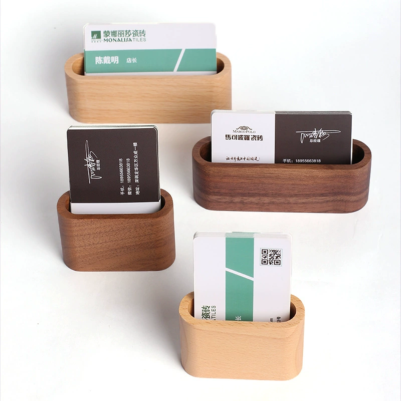 Многокестерная коробка из массива дерева визитная карточка держатель держатель визитной карточки