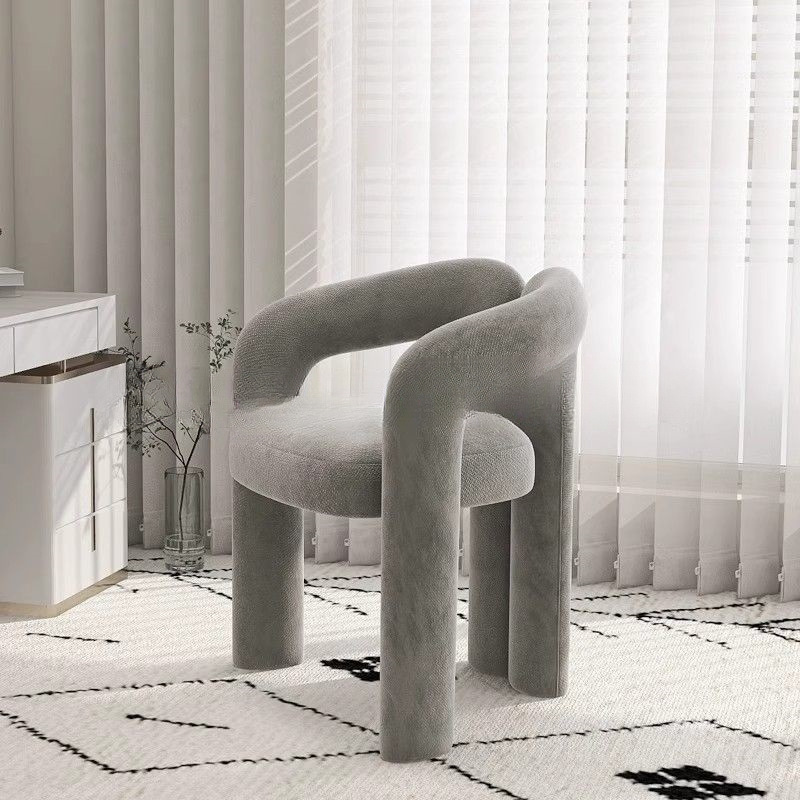 シンプルなクリームスタイルの化粧椅子、家庭用化粧スツール、ネイルサロンチェア、シンプルな寝室のシングルカジュアルダイニングチェア|undefined