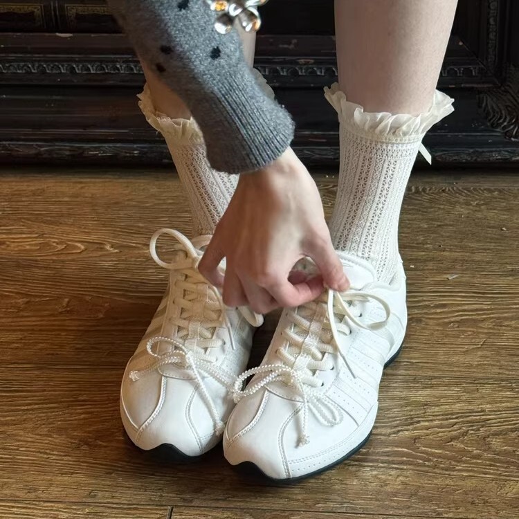 Gorgeous~ Ballet-Style Training Shoes for Women, 2026 New Spring Versatile Casual White Shoes, Indoor Training Yoga Shoes