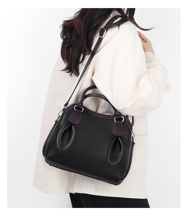 Women's Shoulder Bag Soft Leather Handbag For Middle Aged Women_voghion.com