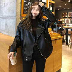 机车服女秋季韩版2025新款酷盐系设计感学生长袖PU皮衣夹克外套潮