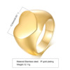 Seal stainless steel heart shaped, golden ring, jewelry, wholesale