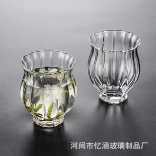 厂家批发玻璃闻香杯创意品茗杯茶具酒杯耐热水仙杯高端主人杯-阿里巴巴