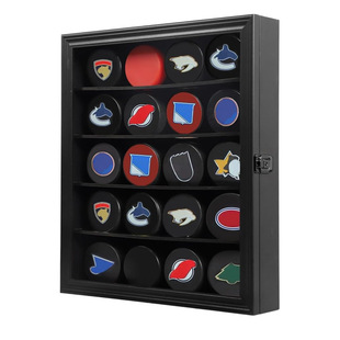 Cross-border wooden hockey storage box ice hockey storage box wall-mounted hockey display box factory direct supply