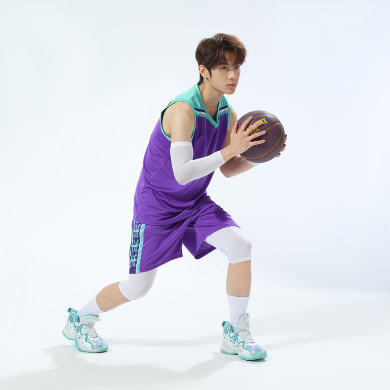 Basketball Uniform Suit for Male and Female Students, Competition Team Uniform, Children's American Training Uniform, Quick-Drying Basketball Vest Sports Suit