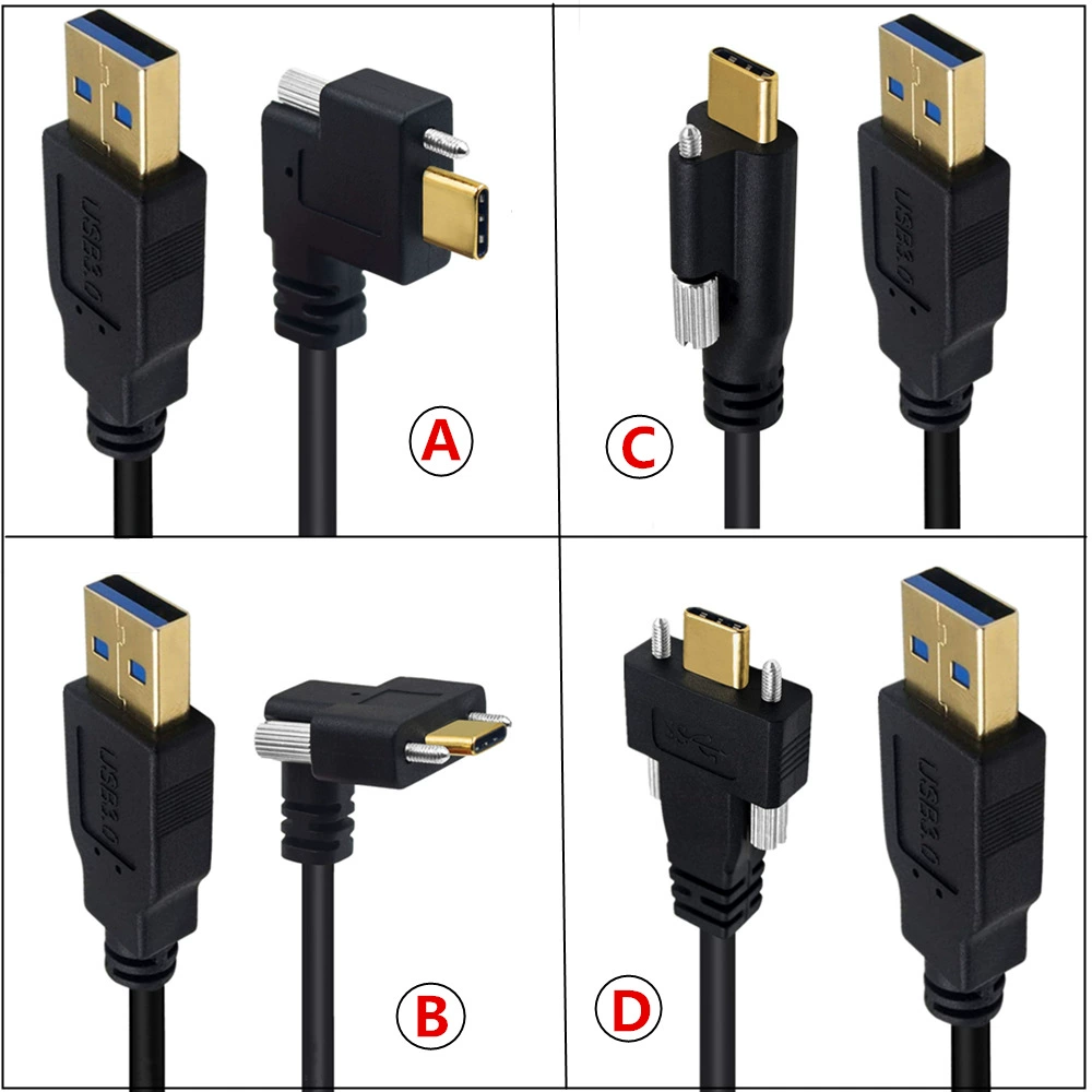 Позолочённый USB3.1Type-C на USB3.0, шайба болтовый промышленный замок панели данных