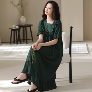 睡裙女款夏季女士短袖夏天可外穿高级感性感睡衣女款2026新款